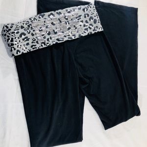 SALE Adult S/P pink yoga blk pants leopard